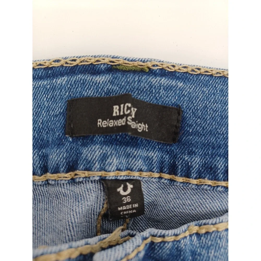 True Religion Mens Ricky BigT Relaxed Straight 36x33